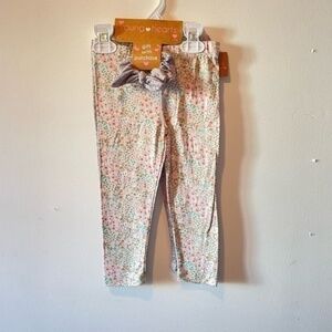 Young Hearts Girls very Soft set  Leggings + 1 scrunchy size 2T